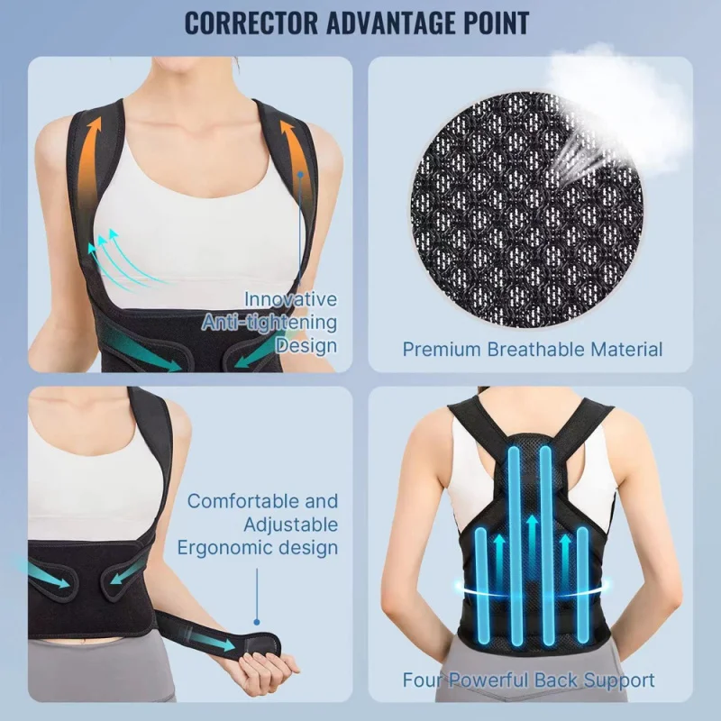 مصنع بيع جديد تصحيح حزام الحدباء الرجال والنساء الموقف تصحيح حزام غير مرئية قطني العمود الفقري استقامة الظهر Corre #5