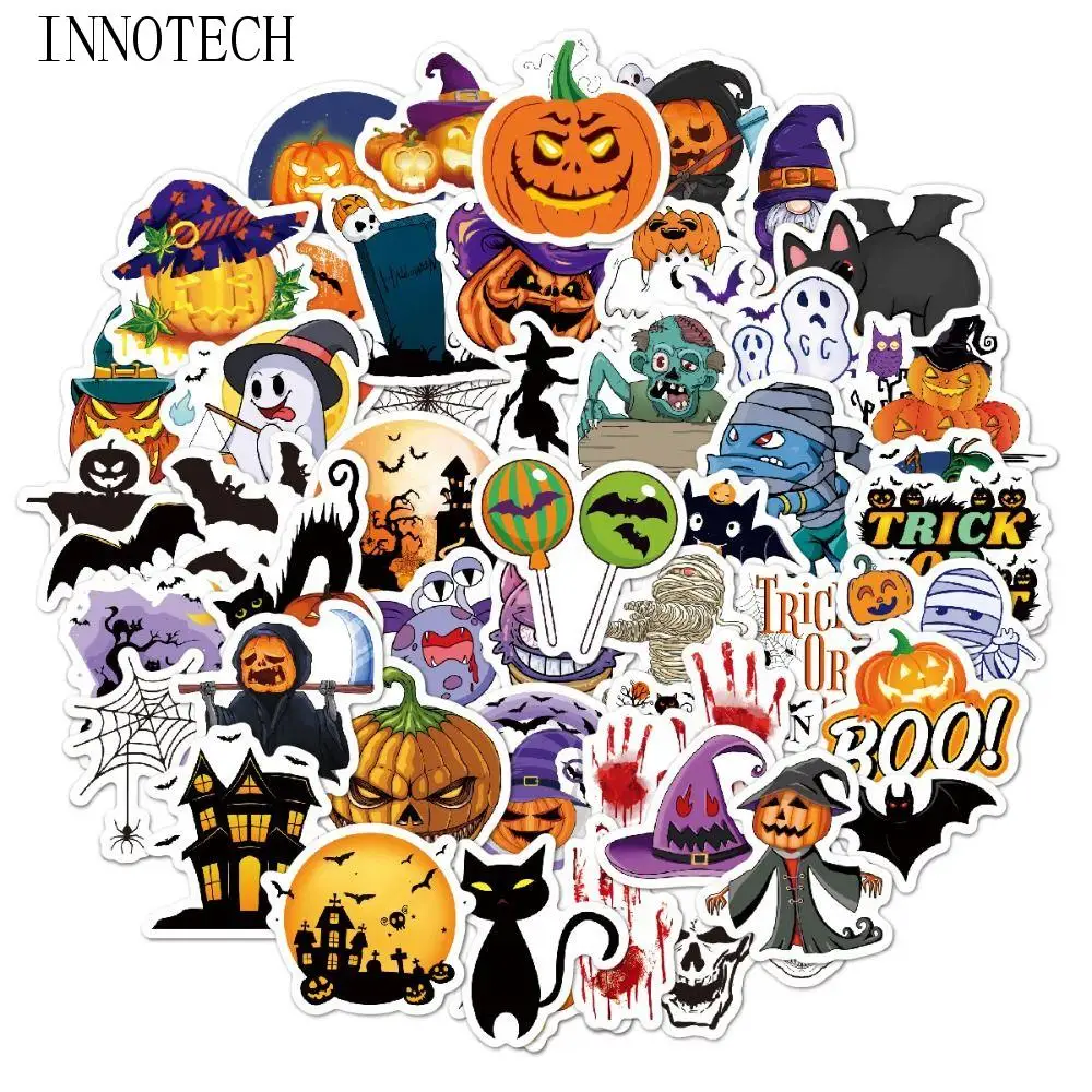 

Mixed Decorative Decals Halloween Stickers Party Decor Graffiti Stickers DIY Pumpkin Stickers Kids Toys Aesthetic Cellphone