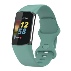 Silicone Strap For Fitbit Charge 6 band Accessories official soft Replacement wristband Sport Bracelet for Fitbit Charge 5 bands
