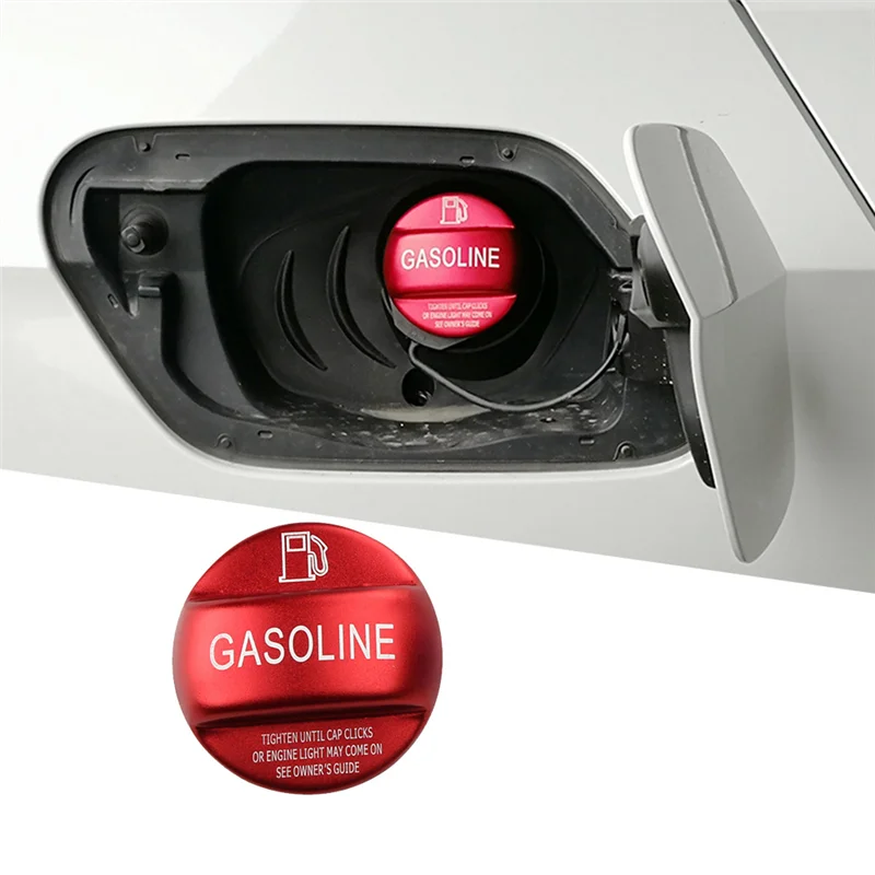AEF3-Aluminum Gasoline Fuel Tank Caps Trim For VW Golf 7 7.5 Golf 8 MK7 MK8 2015-2023 Gasoline Decoration Oil Filler Cover