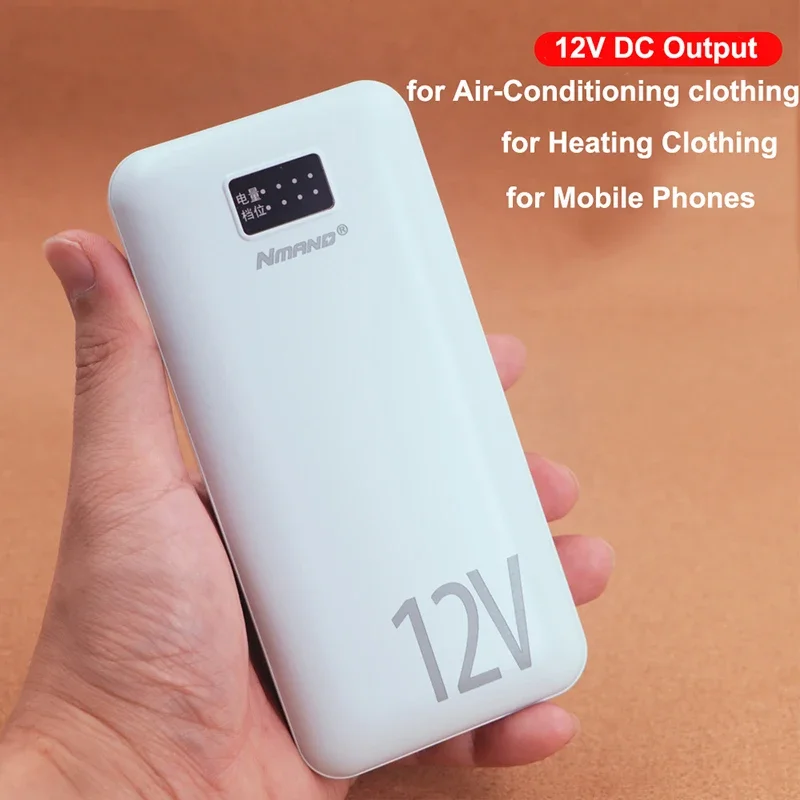

Power Bank 18000mAh 12V DC Output for Cooling Heated Vest Jacket Powerbank for iPhone Xiaomi Portable Charger External Battery