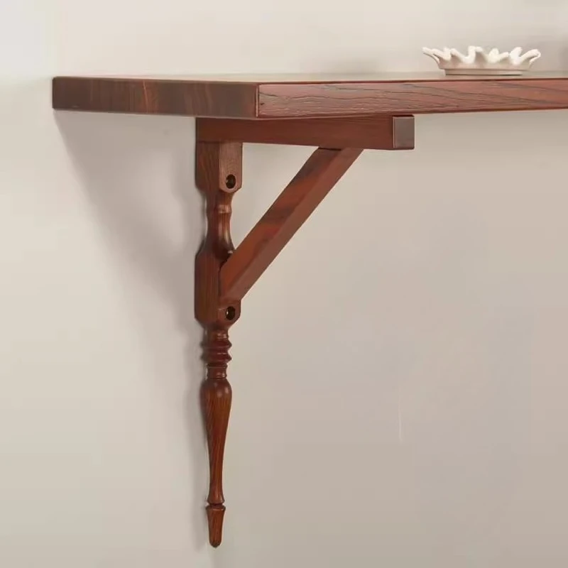 Hardware Rustic Bracket AccessoriesVintage Solid Wood Shelf Bracket Triangular Leg Support for Floating Shelves Wall Decorative