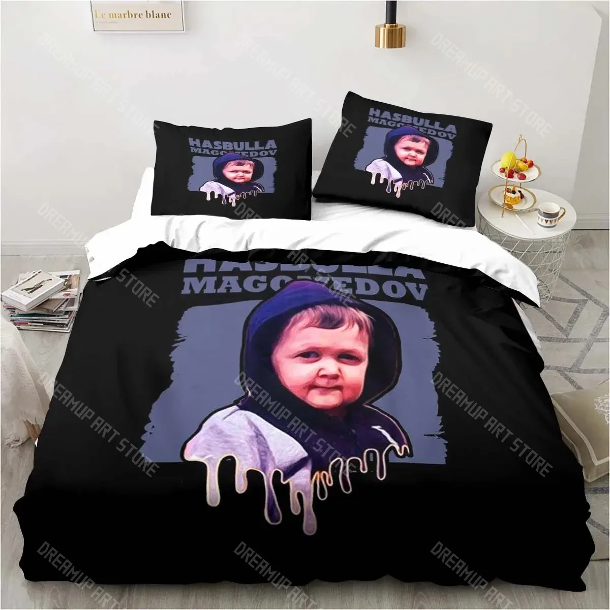 3D Print Hasbulla Magomedov Fighting Meme Bedding Set Boys Girls Duvet Cover Pillowcase Twin Queen King Full Single Double Sizes