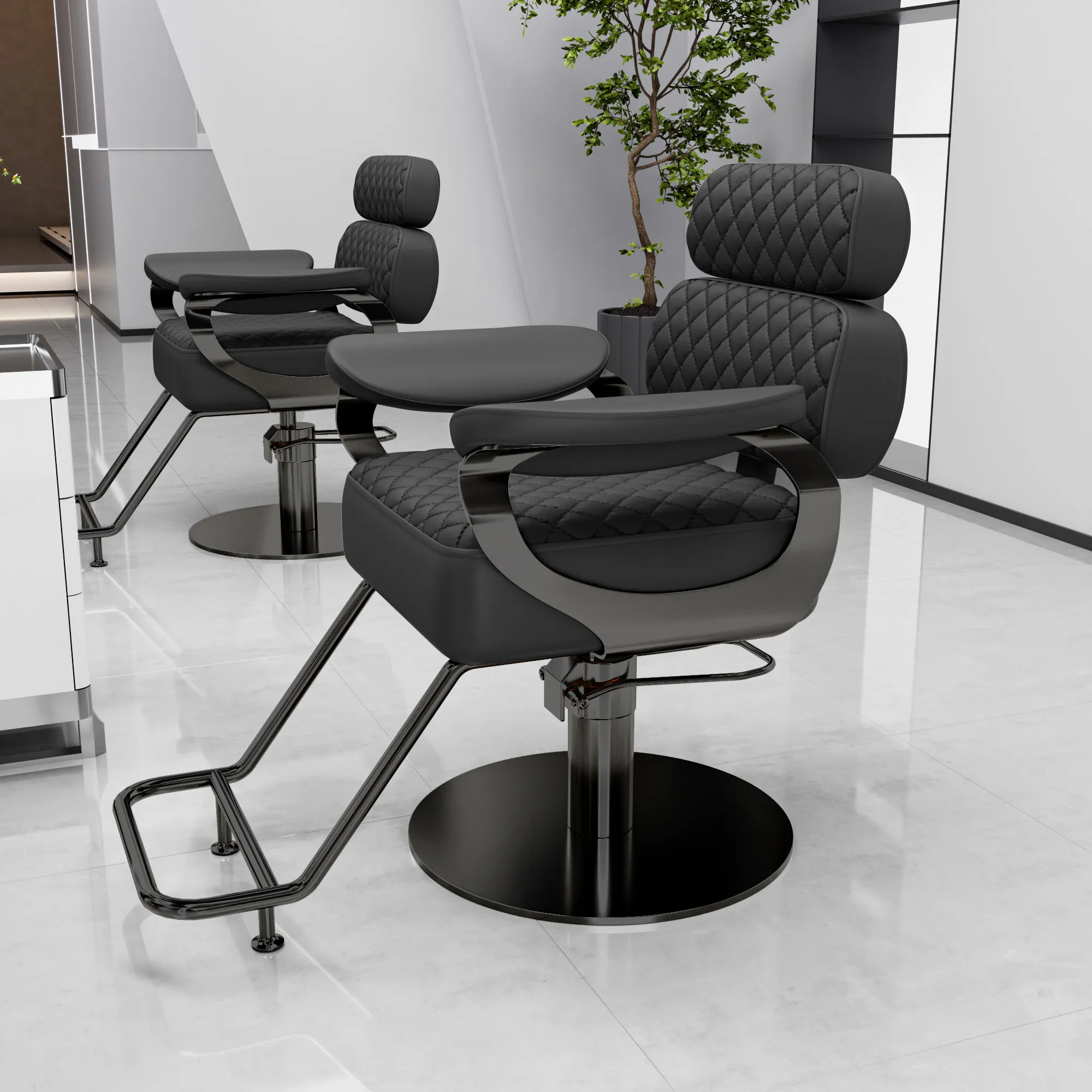 

Swivel Hairdresser Barber Chair Beauty Makeup Salon Barber Chair Equipment Cadeira De Barbeiro Profissional Commercial Furniture