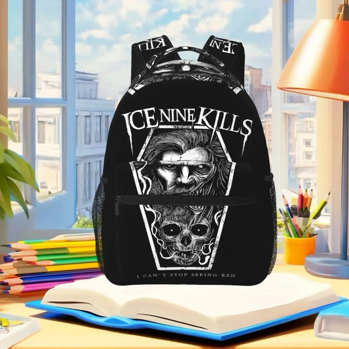 Michele Nolli Ice Nine Kills Backpack Student Boys Girls BookBag Children School Bag Laptop Shoulder Bags for Men Women