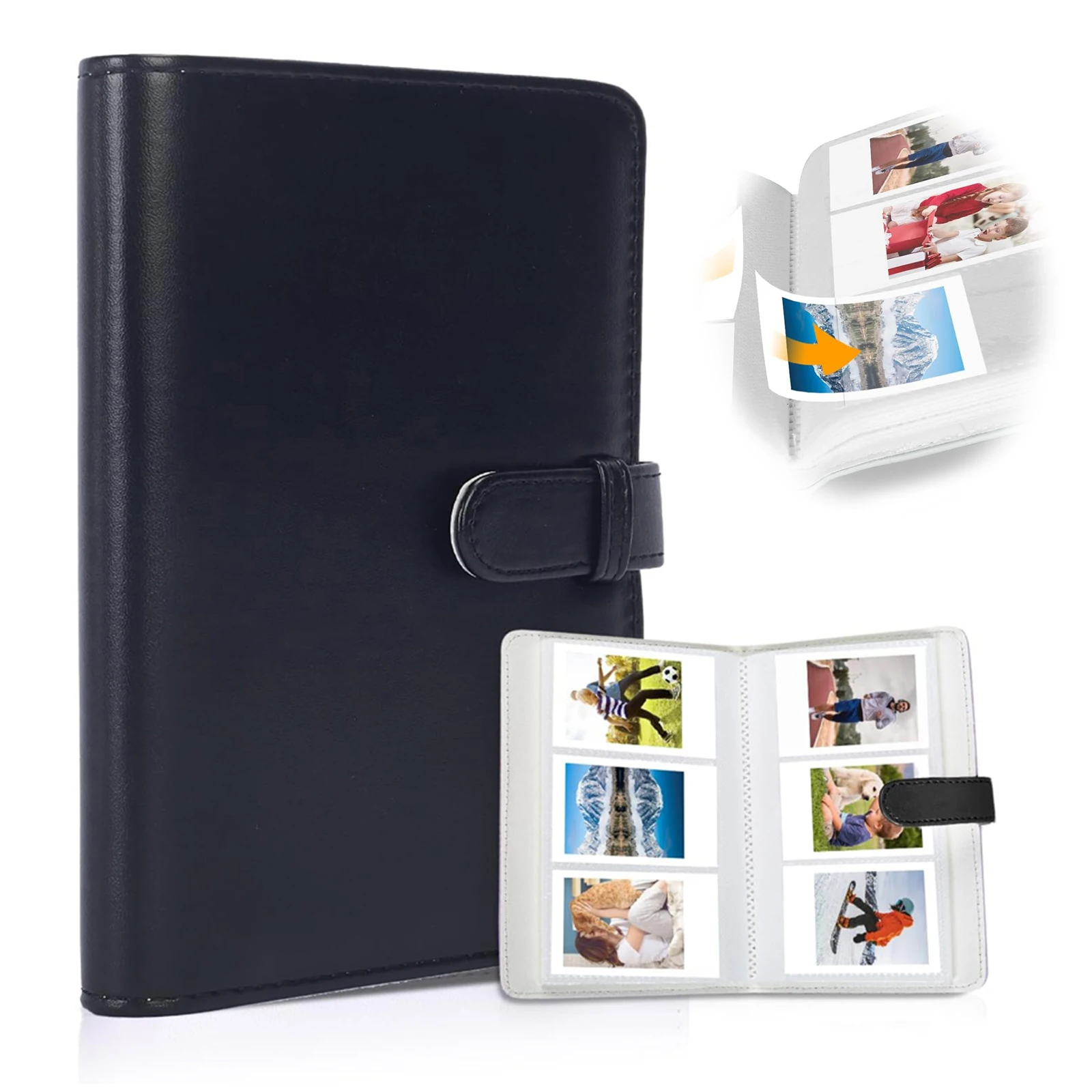 108 Pockets Photocard Collect Book PU Leather Photo Storage Album 3-inch for Fujifilm for instax Mini 13/12/11 Instant Camera