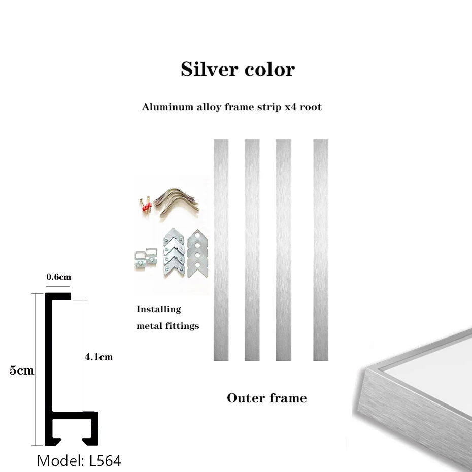 Customized Metal Aluminum Alloy Canvas Frame  Dedicated Link 70x140cm 80x160cm 100x100cm Various Large And Small Sizes Availabl
