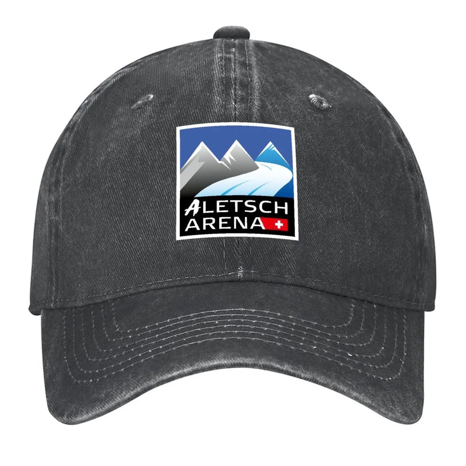 

Aletsch Arena Swiss Ski resort Riederalp Bettmeralp Fiesch Eggishorn Baseball Cap sun hat Luxury Hat Golf Men Women's