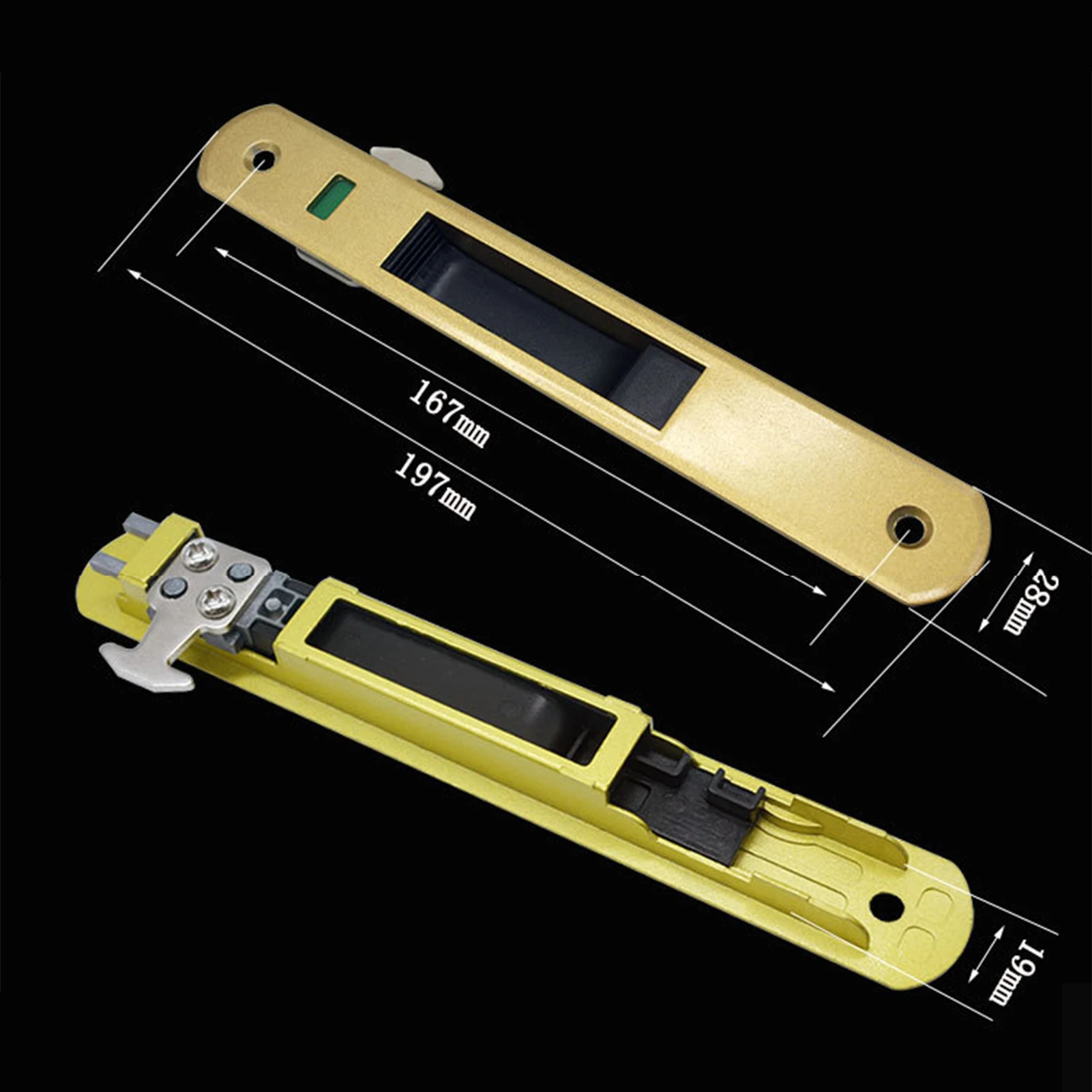 Zinc Alloy Slide Door Lock Smooth Push and Pull Silent Operation Lock for Outdoor Garage Furniture