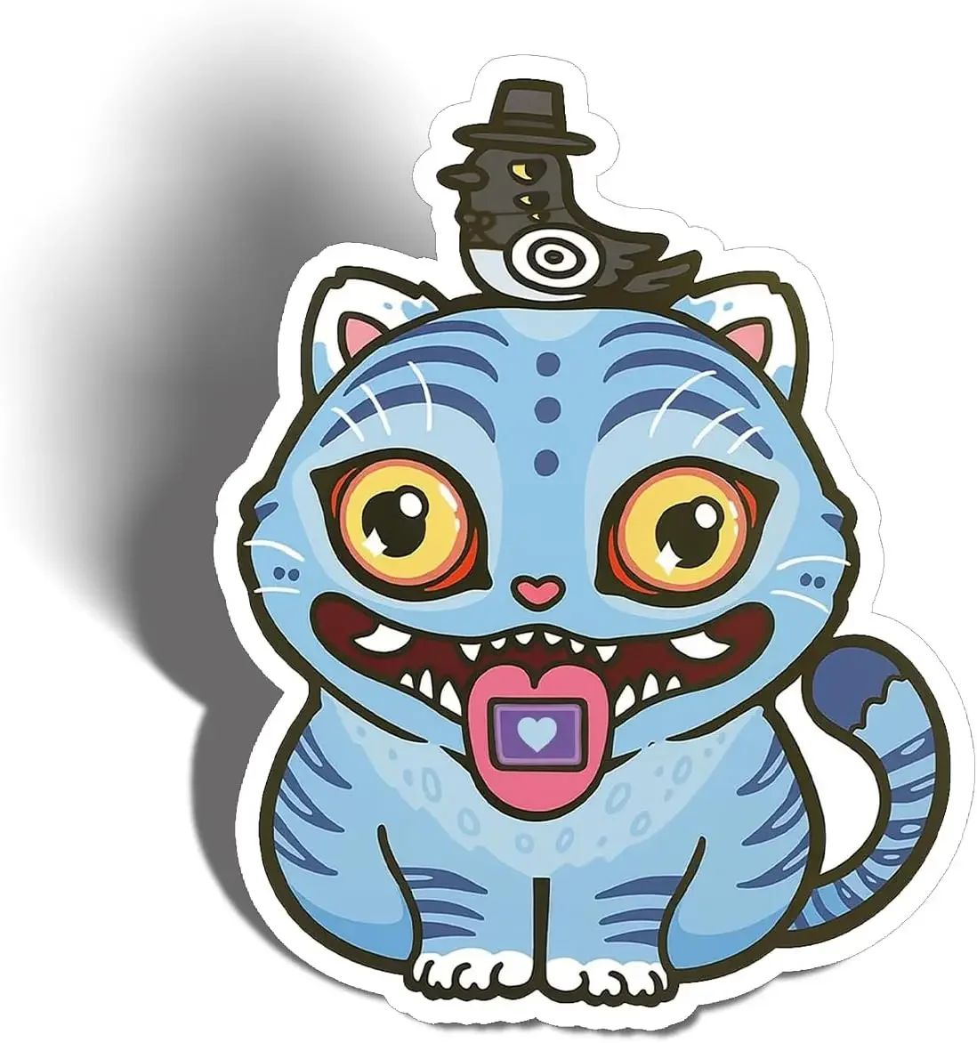 

Набор из 3 виниловых наклеек «Глупый синий тигр» в корейском стиле для автомобиля, ноутбука, бампера, окна, водонепроницаемые, декоративные