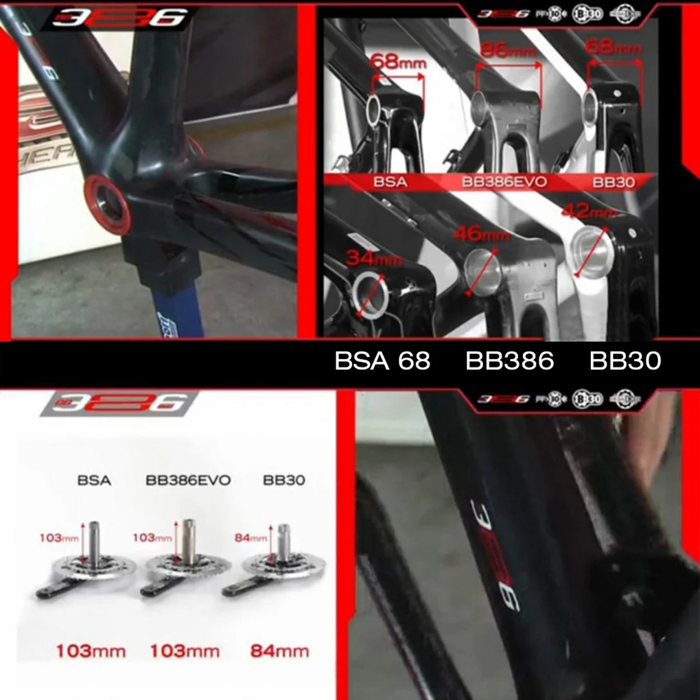 بديل لـ 22 مم GXP Crankset MTB Mountain Bike الخارجية تحمل الأقواس السفلية المجوفة