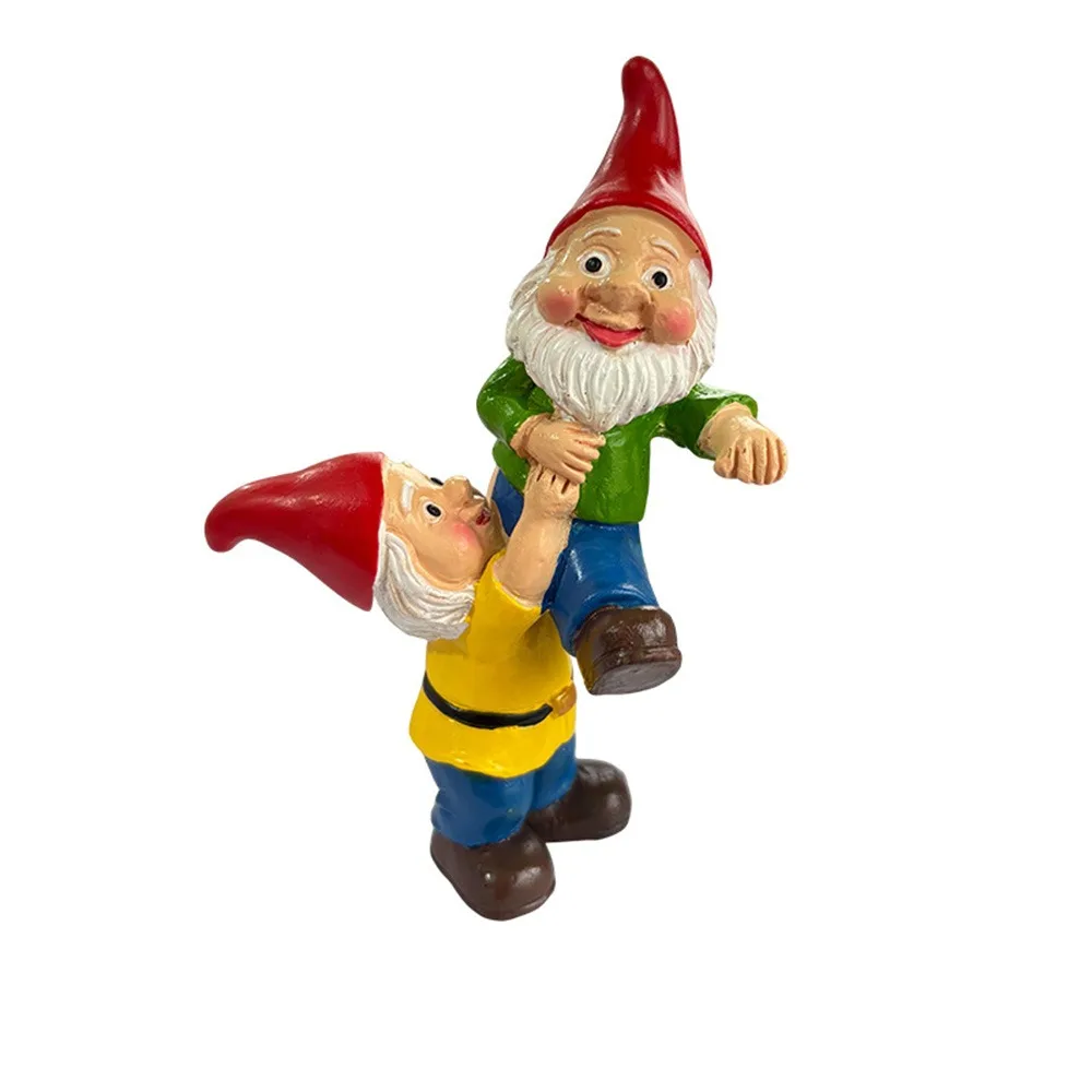 

Cartoon Dwarf Elves Figurine Cute Resin Crafts Dwarf Hanging Flower Pot Handicraft Climbing Gnome Figurines Living Room Bedroom