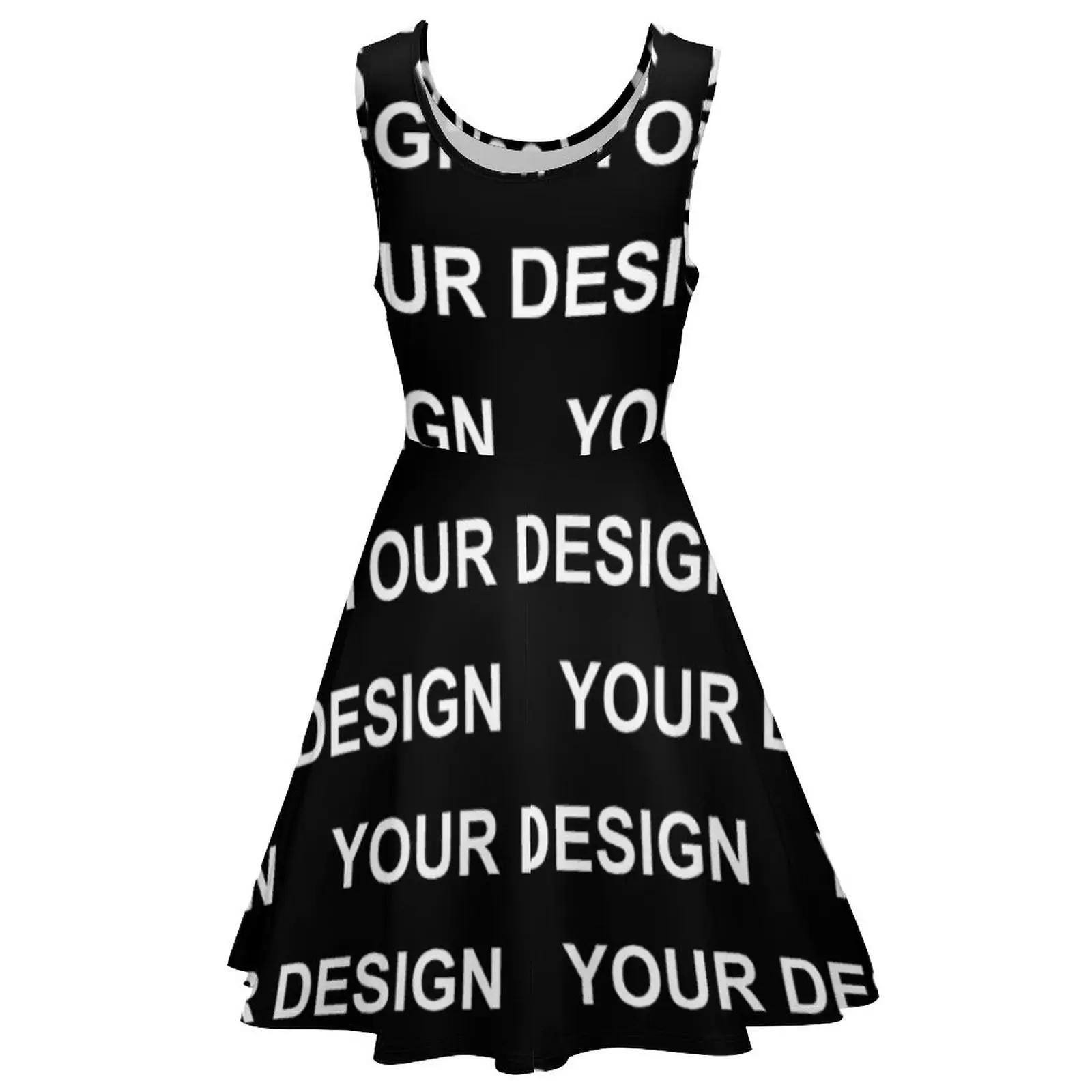 Adicionar design vestido personalizado feito sob encomenda sua imagem boho vestidos de praia sem mangas moda vestido de skate feminino padrão presente