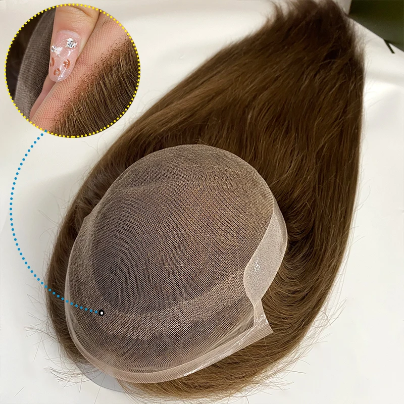 OCT Long Hair Topper For Women Breathable Human Hair Lace Wigs Remy Hair Accessories Wig Capillary Prosthesis Free Shipping