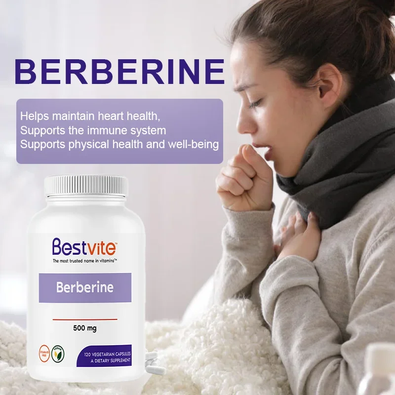 BESTVITE Berberine 500 Mg (120 Veggie Capsules) - Heart Health, Overall Health, Antioxidant