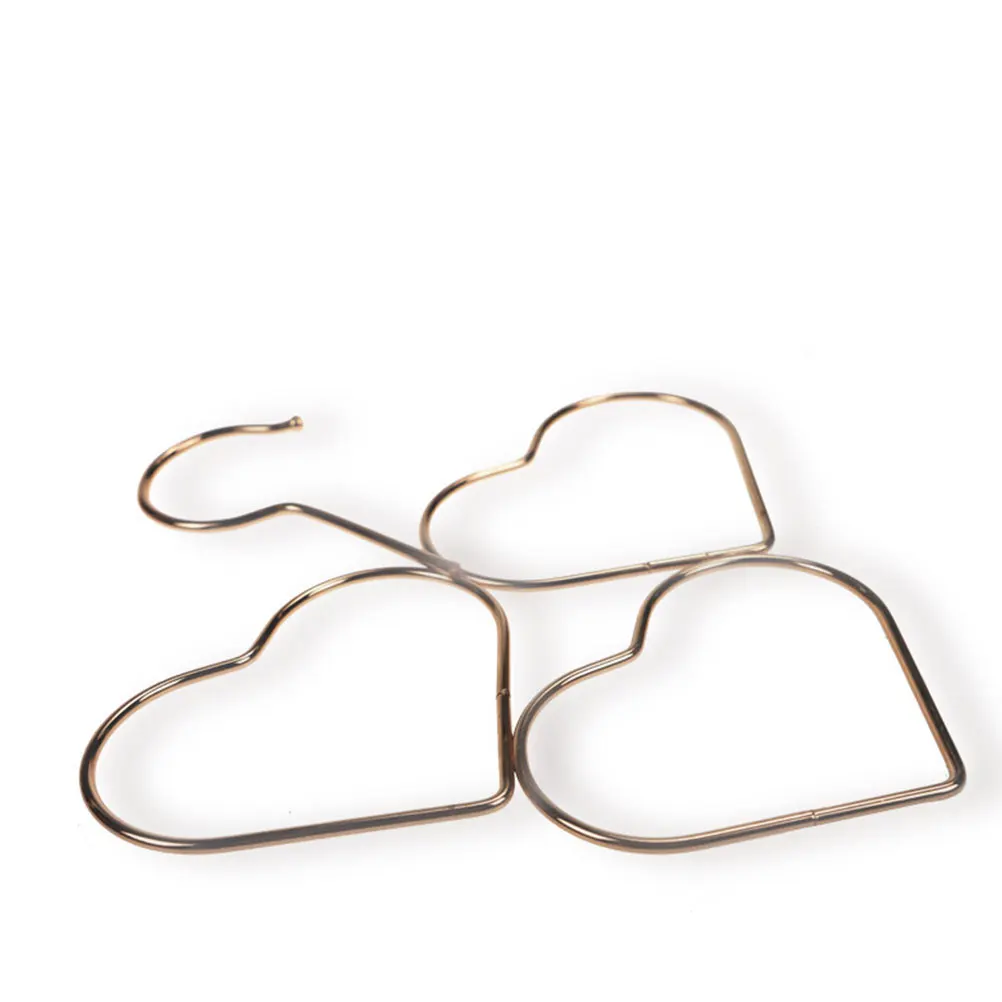 

4 Pcs Heart Shape Hangers Scarf Hanger Metal Tie Closet ganizer Shawls Heart Hanger Storage Iron