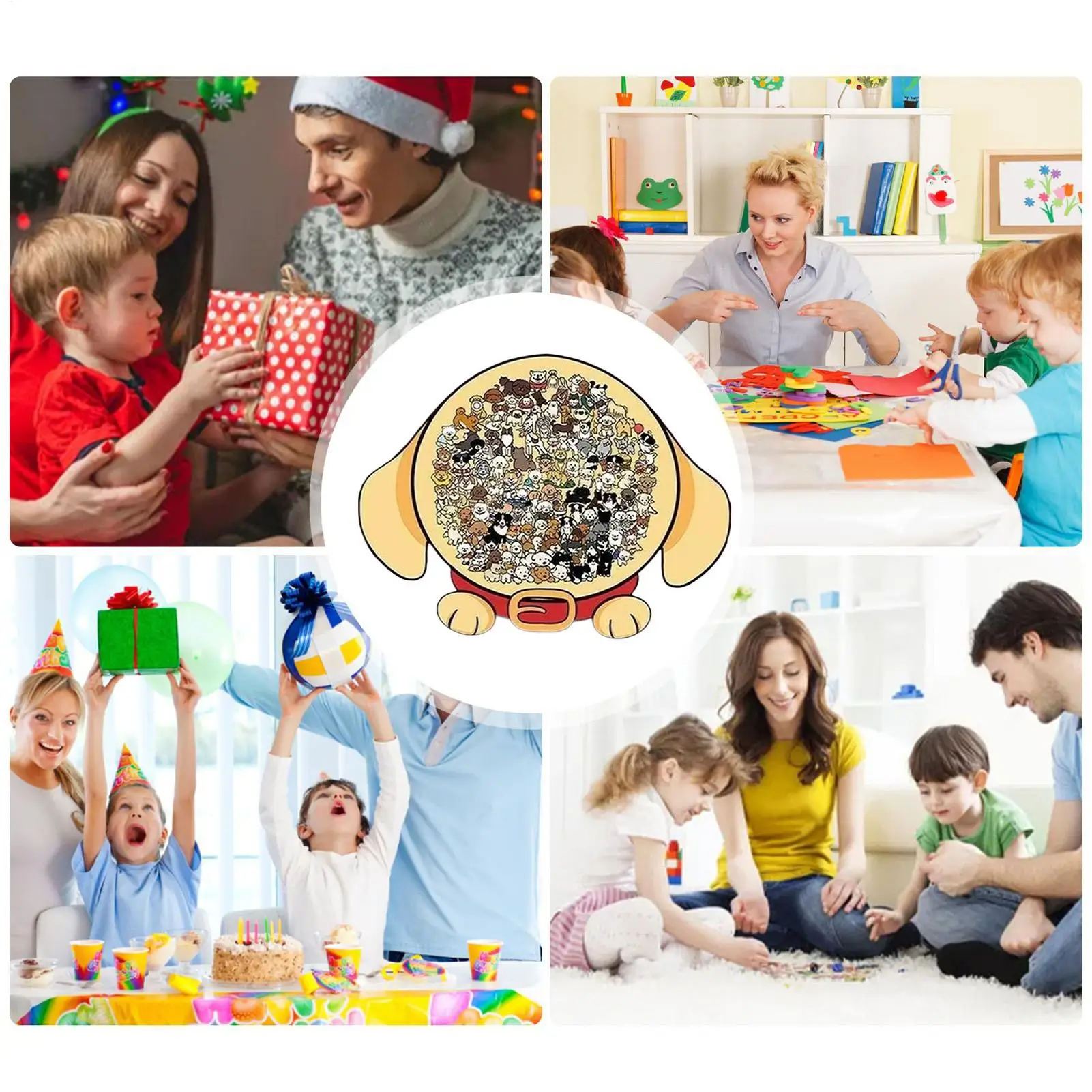 

Wooden Animal Puzzle Matching Board Game Wooden Colored Animal Jigsaw Puzzle For Adult Youth Elderly Friend Preschool Tabletop