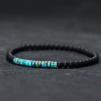 New Minimalist 4mm Bead Bracelet Unisex Emperor Onyx Small Stone Braclet Meditation Yoga Strand Braslet Couple Brazalete Pulsera