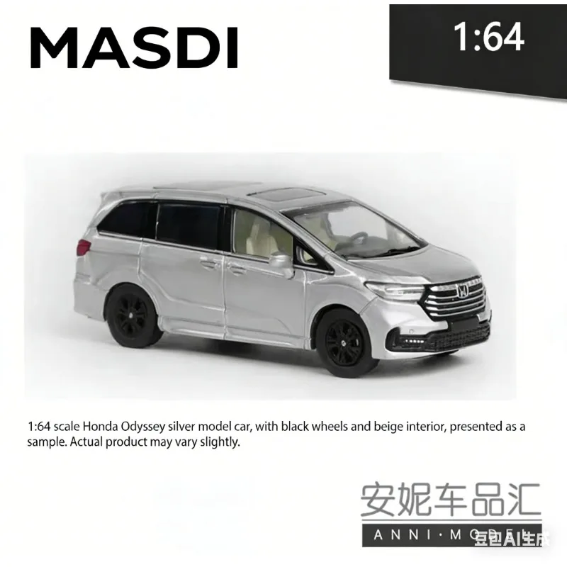 

MASDI 1:64 Модель автомобиля Honda Odyssey MVP из литого металла, коллекционная, реалистичная, статическая, для взрослых, игрушка для мальчиков, праздничный подарок