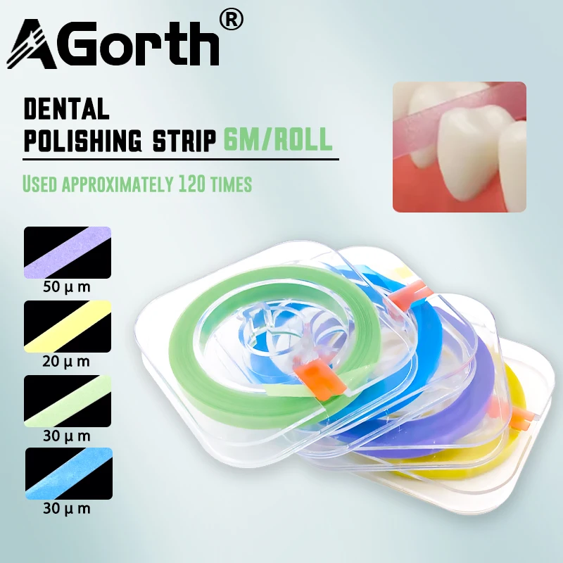 1Roll Dental Polishing Strip Roll Resin Surface Grinding Whitening Sanding Shaping Polishing Teeth Materials 4mm Width 6m Length