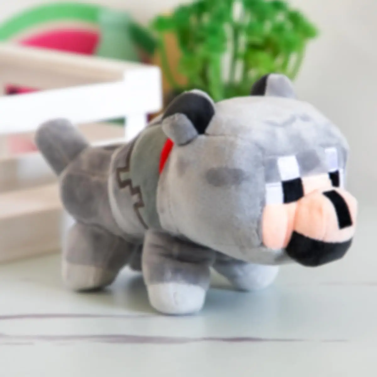 ตุ๊กตาหมาป่าขนนุ่ม ขนาด 8.3 นิ้ว ของเล่นตุ๊กตาหมาป่าสำหรับเด็กชายและเด็กหญิง ของขวัญวันเกิดและวันขอบคุณพระเจ้าสำหรับเด็กและแฟนๆ