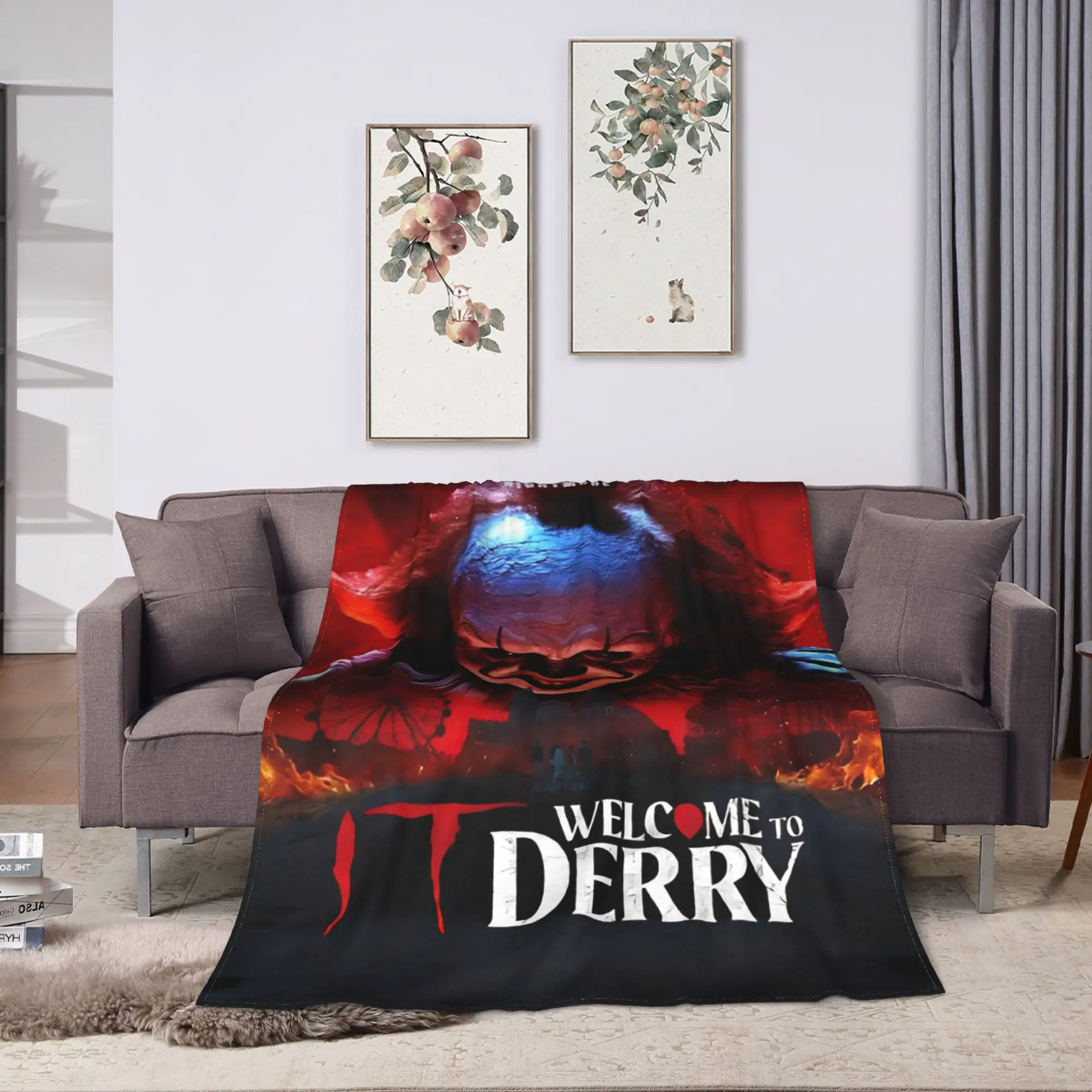 تكنولوجيا المعلومات مرحبا بكم في ديري دائما العيون بطانية قطيفة الطفل الفانيلا رمي بطانية للأريكة السرير سوبر جودة الدافئة المفرش هدية