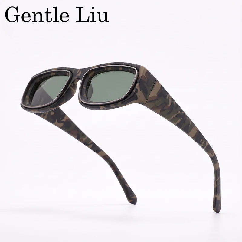 Small Frame Rectangle Sunglasses Men 2026 Luxury Brand Steampunk Low Square Sun Glasses For Male Retro Driving UV400 Eyewear