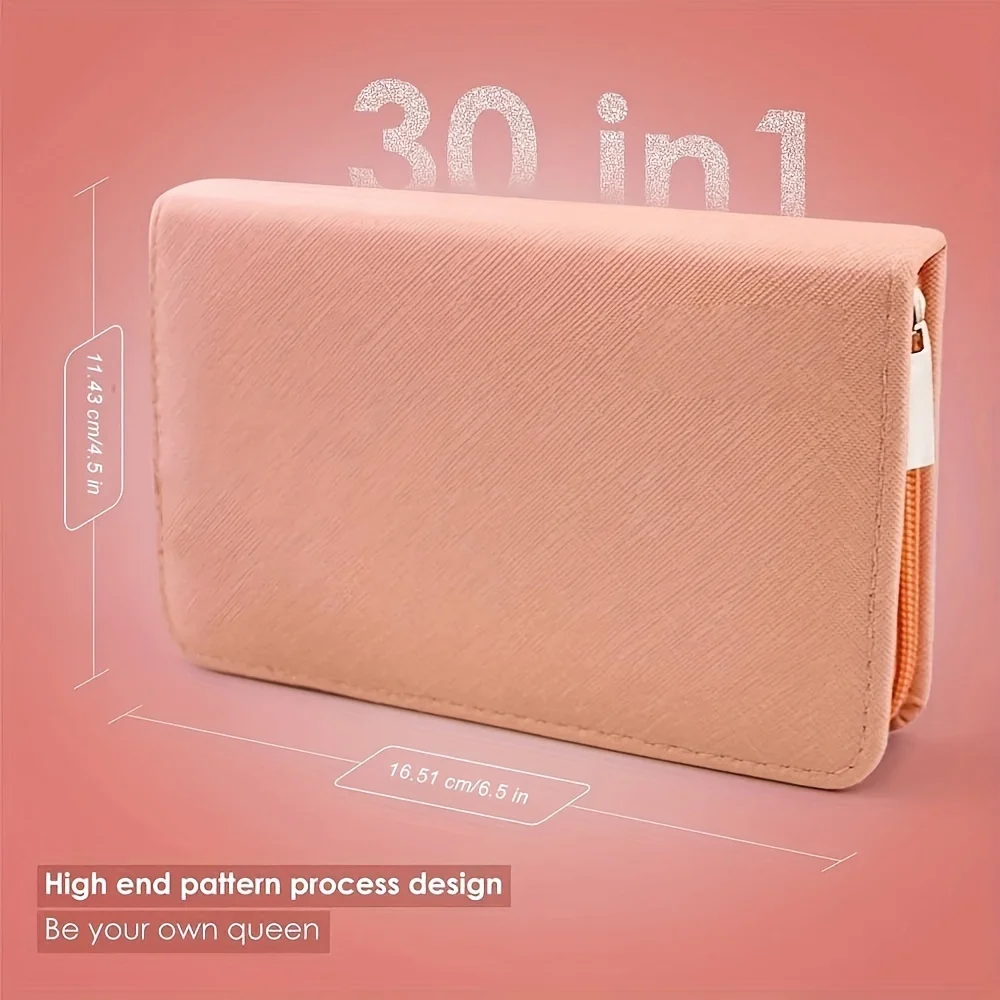 30 pçs profissional conjunto de cortador de unhas de aço inoxidável verde ferramentas manicure pedicure conjunto de 30 pçs kit de preparação de viagem