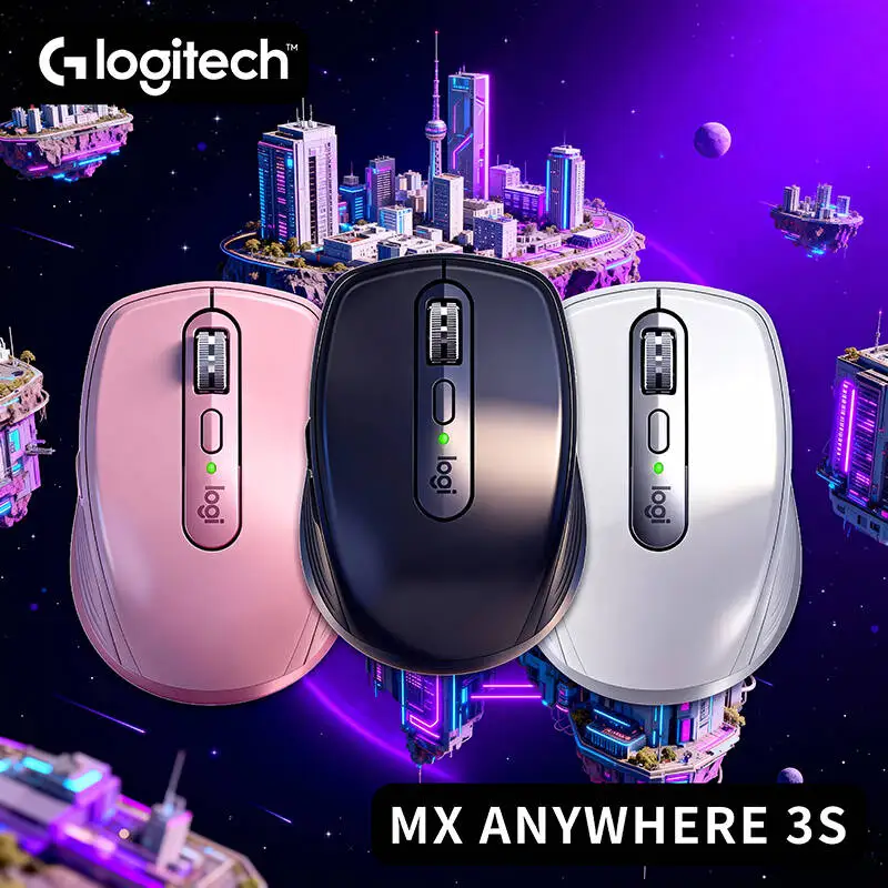 

Logitech MX Anywhere 3S Premium Mouse, Silent Magnetic Click Technology, Ergonomic, Graphite/Pale Gray