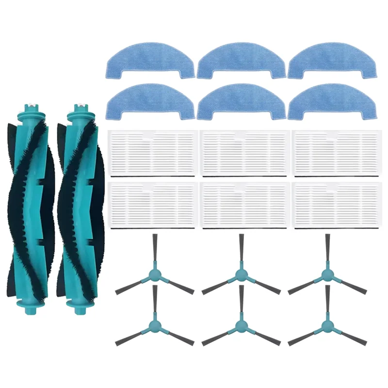 A76G-20PCS อะไหล่สําหรับ Cecotec Conga 7690 Immortal Max เครื่องดูดฝุ่น-แปรงหลัก,แปรงด้านข้าง,แผ่นกรอง HEPA,ผ้าซับ