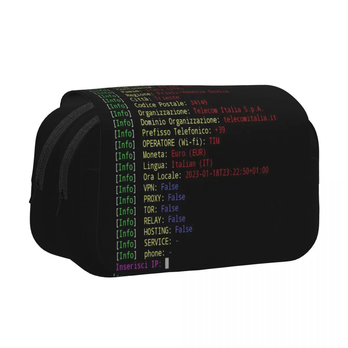 Hacker Code Binary Code Geek Science Computer Pencil Cases Pen Holder Hard Shell Leather Large Storage Pen Box Pencil Bag