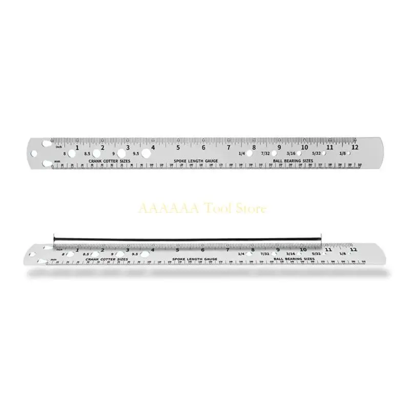A2BE Ferramenta medição aço durável Ferramenta reparo bicicleta conveniente Durável para comprimentos e ajustes e
