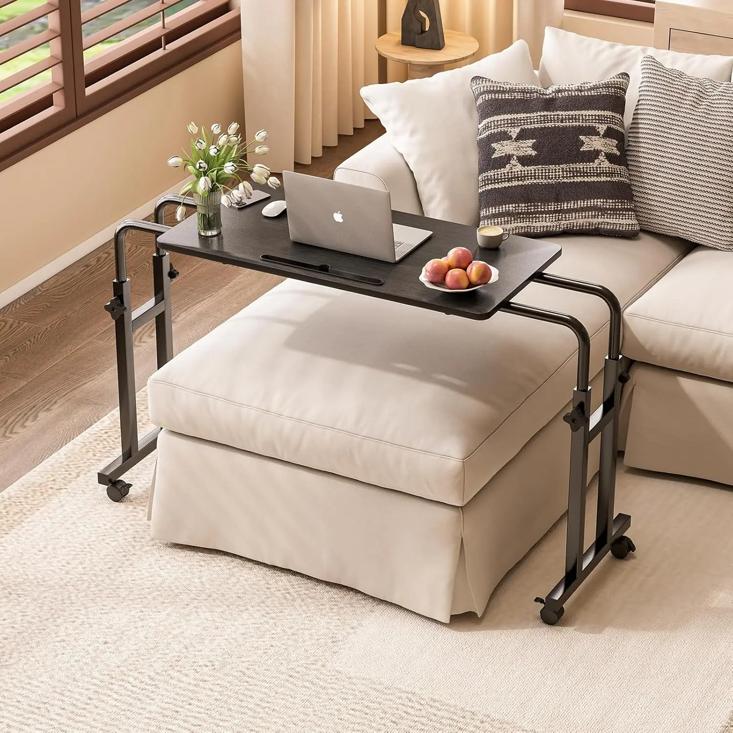 adjustable-overbed-table-with-wheels-recliner-laptop-desk-height-length-adjustable-heavy-duty-metal-stand-for-hospital-home-use