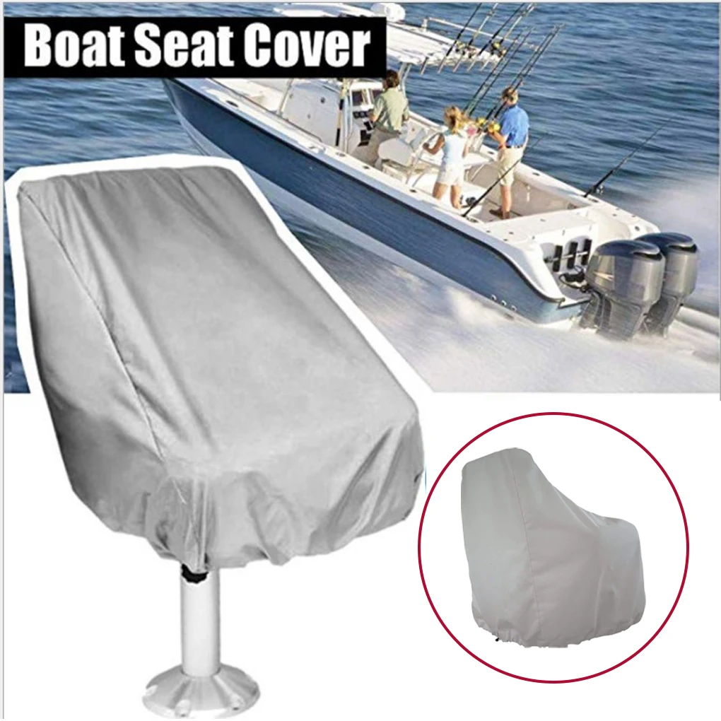 Polyester Boat Seat Cover Foldable Detachable Case Protector Black