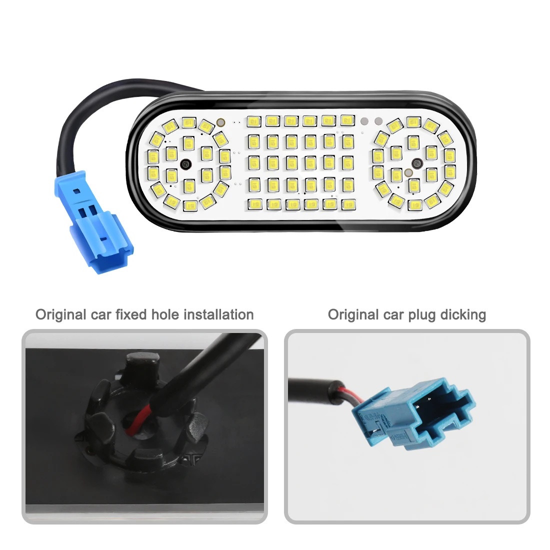 70 LED Car Rear Trunk Lights 3-Color For Tesla Model Y 2021 2022 2023 2024 Interior Luggage Connector Tail Boot Lamp Accessories