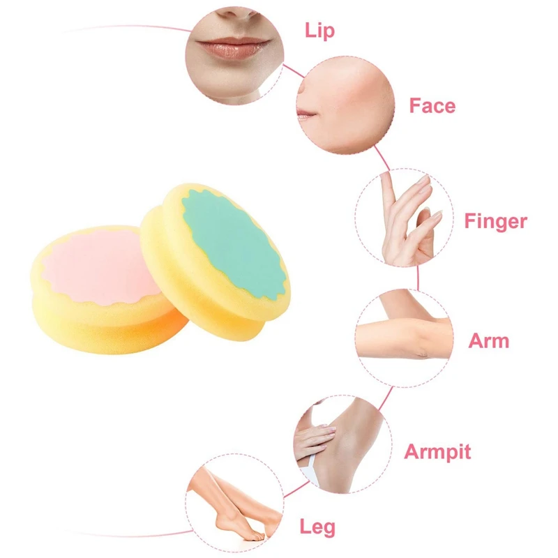 5 Pieces Depilation Pads Painless Hair Removal Sponge For Face Leg Arm Body, Reusable Physical Hair Removal Tool