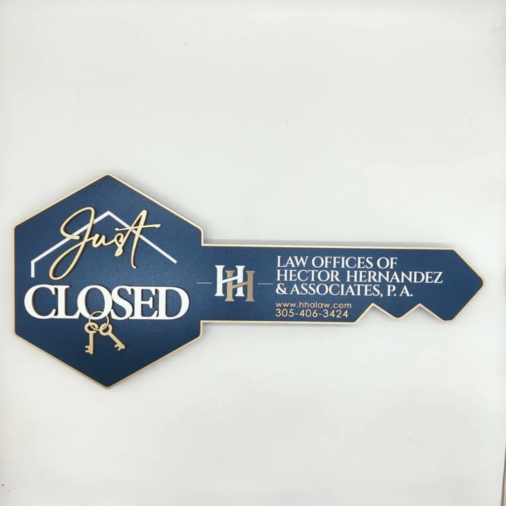 Just Closed Key Sold Sign 3D Closing Photo Prop Key Shape for Realtors Realtor Gift Closing Sold Sign