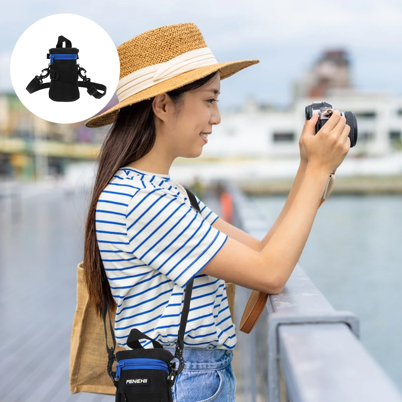 

Camera Lens Storage Pouch Waterproof Bag High-Quality Polyester Durable Not Easy to Deform Fine Workmanship Practical Gift