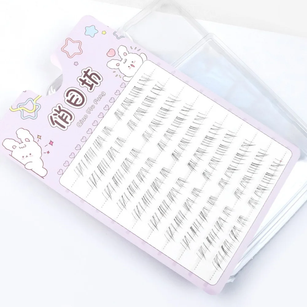 10 行ナチュラルロング下まつげミックス 5-7 ミリメートルシングルクラスターうっすらふわふわボトムまつげエクステンションライトメイク初心者のための