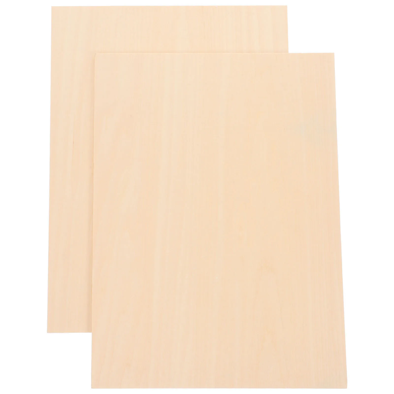 

2pcs Wood Block Thin Basswood Sheets 3Mm Thick Unfinished Diy Blank Plate For Painting Engraving Printing Craft Projects Wooden