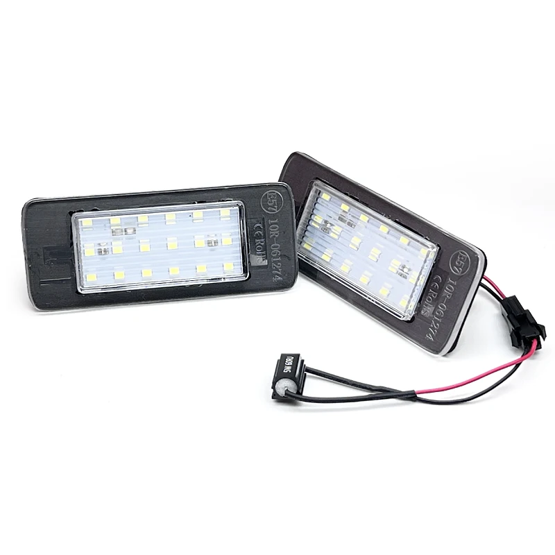 2Pcs For GMC Yukon Cadillac ATS Escalade ESV For Chevrolet Tahoe Suburban Malibu Equinox LED License Number Plate Light