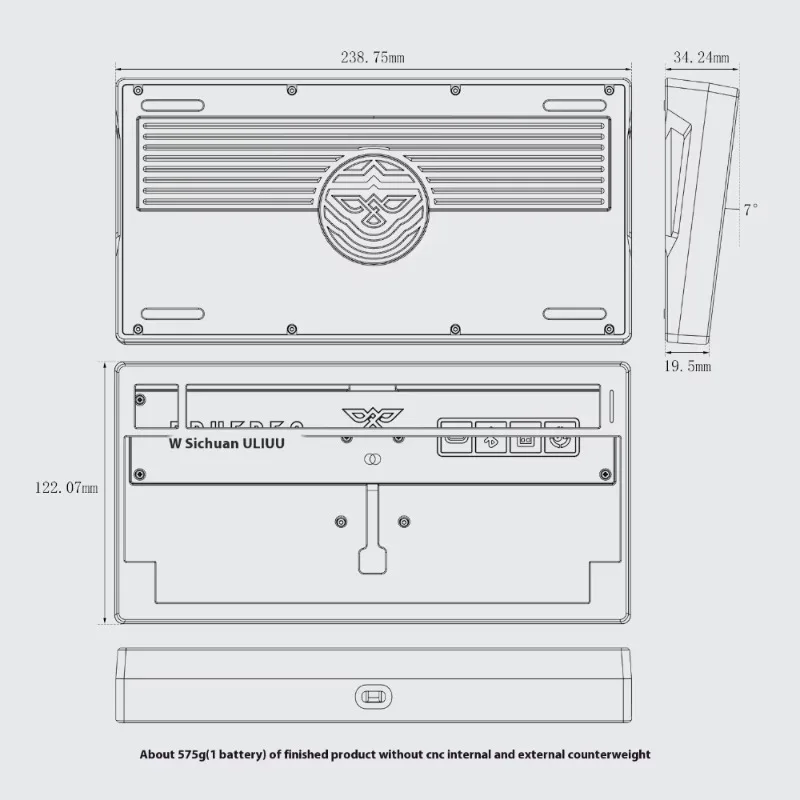 Raven50 Mechanical Keyboard Kit Keyboard Gasket Custom Single Key Slotting Bluetooth Wireless 3Mode Keyboard Kit PC Accessories
