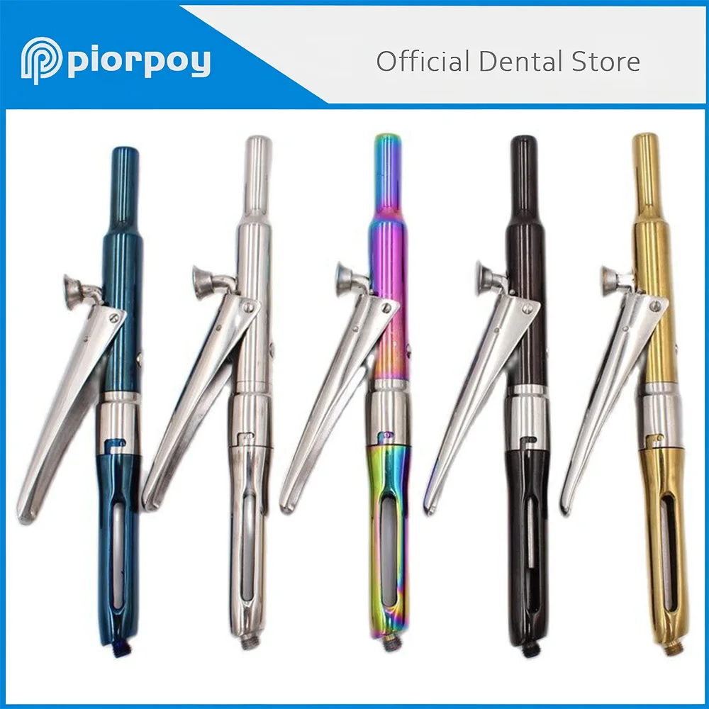 PIORPOY Dental Stainless Steel Citoject Intraligamental Syringes Anesthetic Self Aspirating Auto Passive Gun Anesthesia Tools