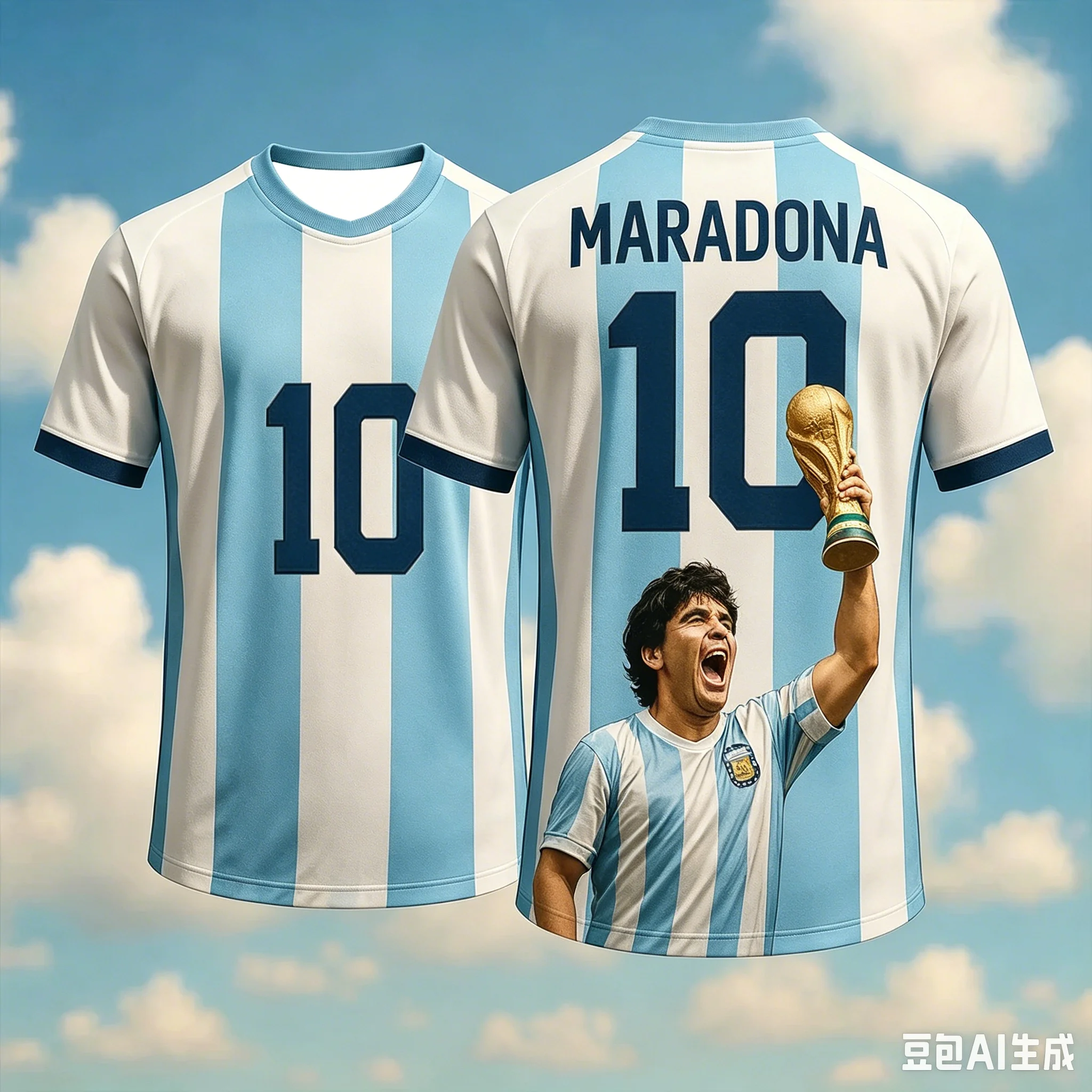Round Neck T-Shirt Maradona Commemorative Edition 3d Printing Quick-Drying Breathable And Comfortable