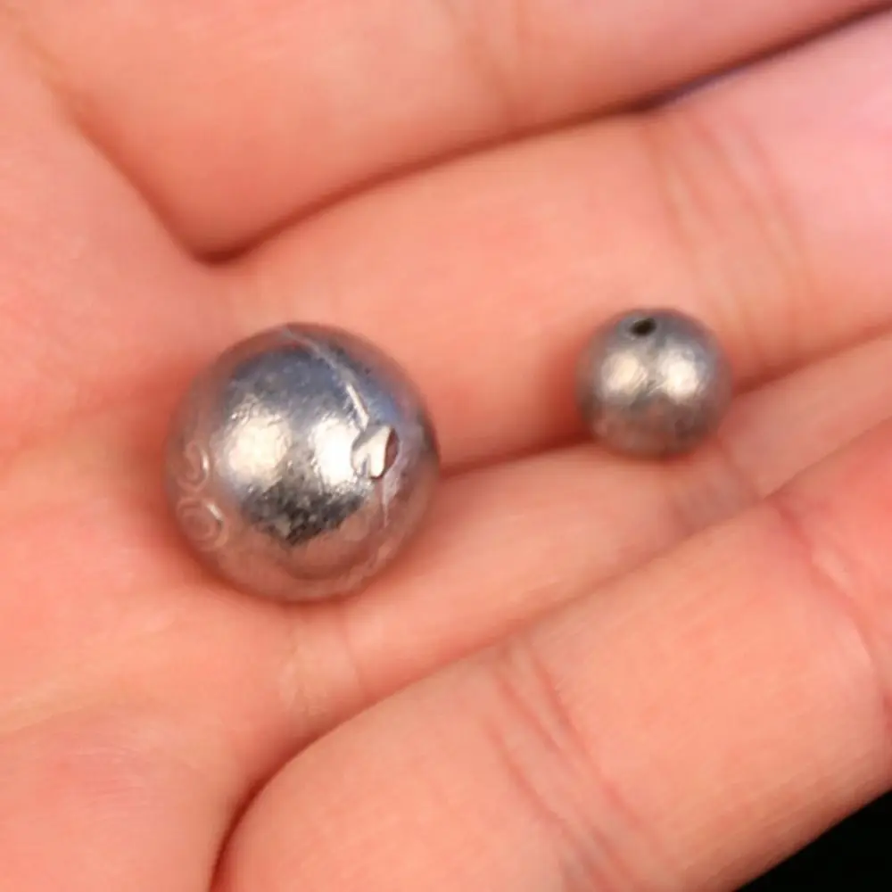 10pcs 1g/2g/3g/4g/5g/6g/7.5g/9g/10g Fishing Lead Sinkers Ball bearing pendant Lead fishing Weight weight Carp Fishing