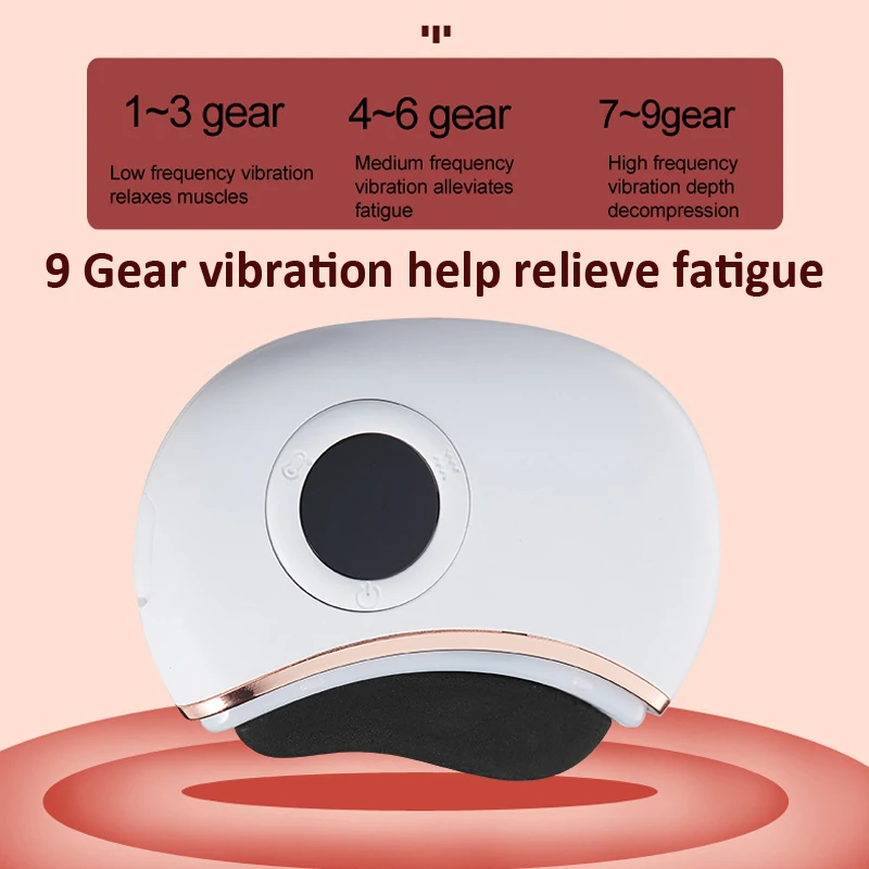 Electric Bian Stone Guasha Scraping Massager LED Light Hot Compress 9 Adjustable Intensity Gua Sha Massage Tool for Face Body