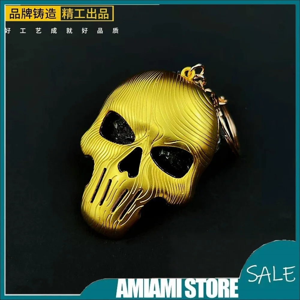 

8cm Delta Force D-Wolf Rose Golden Skull Key Chain Bag Pendant Three-dimensional Keychain Metal Toy Schoolbag Key Pendant Gifts