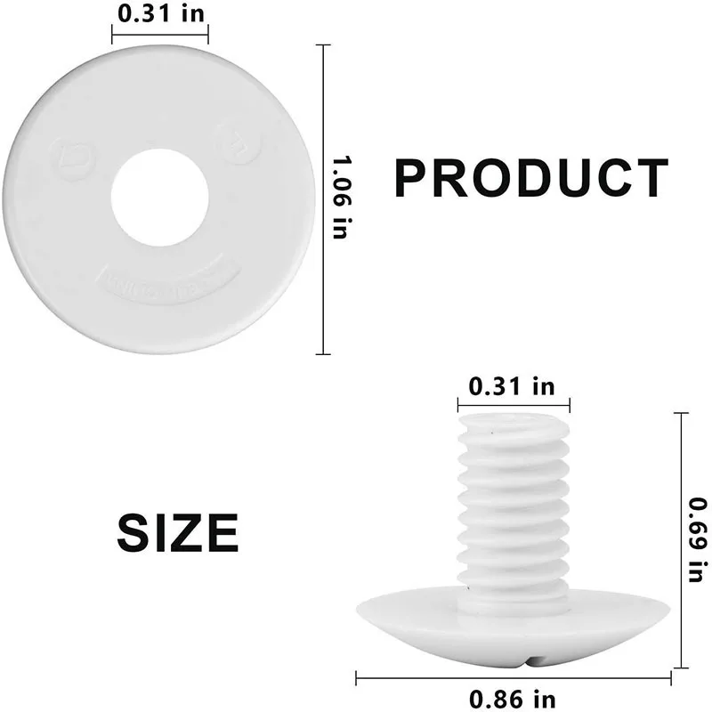 For Polaris 180 280 Plastic Wheel Screw Pool Cleaner Replacement Parts C55 C 55 With 6 Nuts And 6 Washers