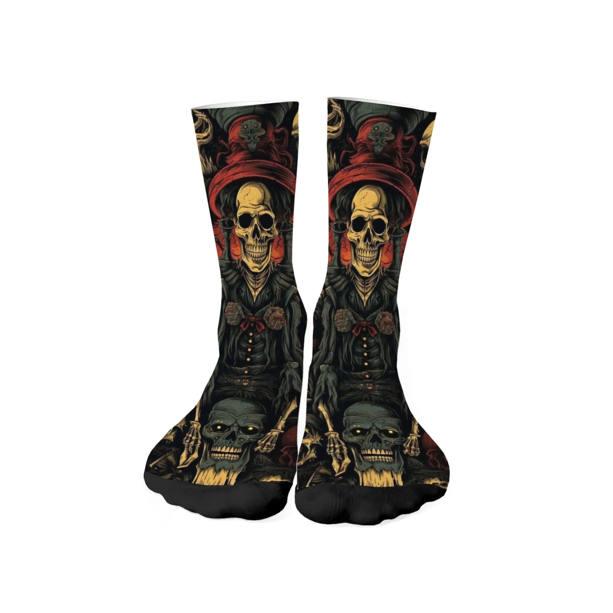 Dark Mask Skull พิมพ์ Gothic Crazy Party ถุงเท้าของขวัญ Casual แฟชั่นความแปลกใหม่สนุก Harajuku ลูกเรือถุงเท้าขี่จักรยานถุงเท้าบาสเกตบอล