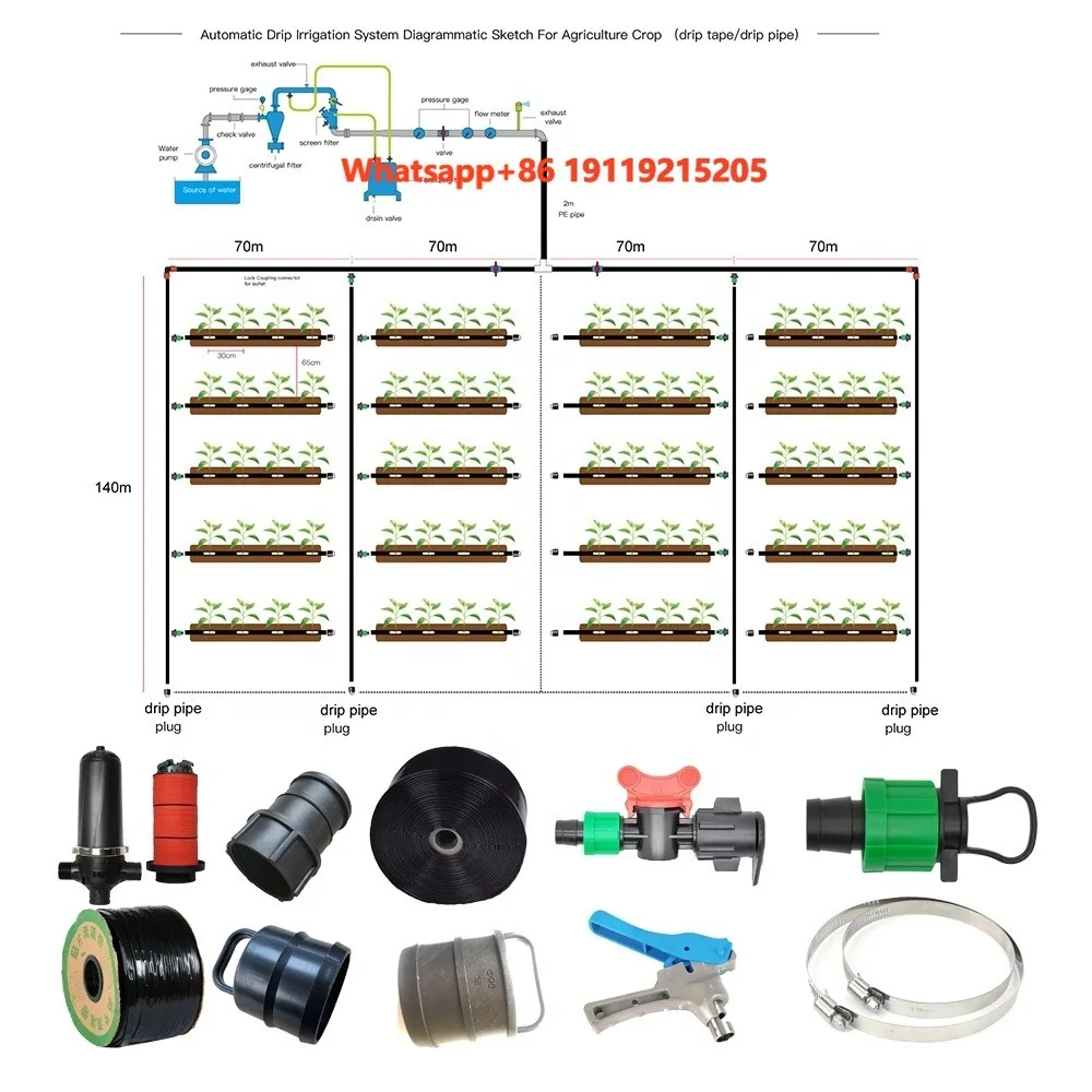 1 Hectare Pepper Tomatoes Farm Drip Irrigation System Agriculture Irrigation System Complete Irrigation Kit